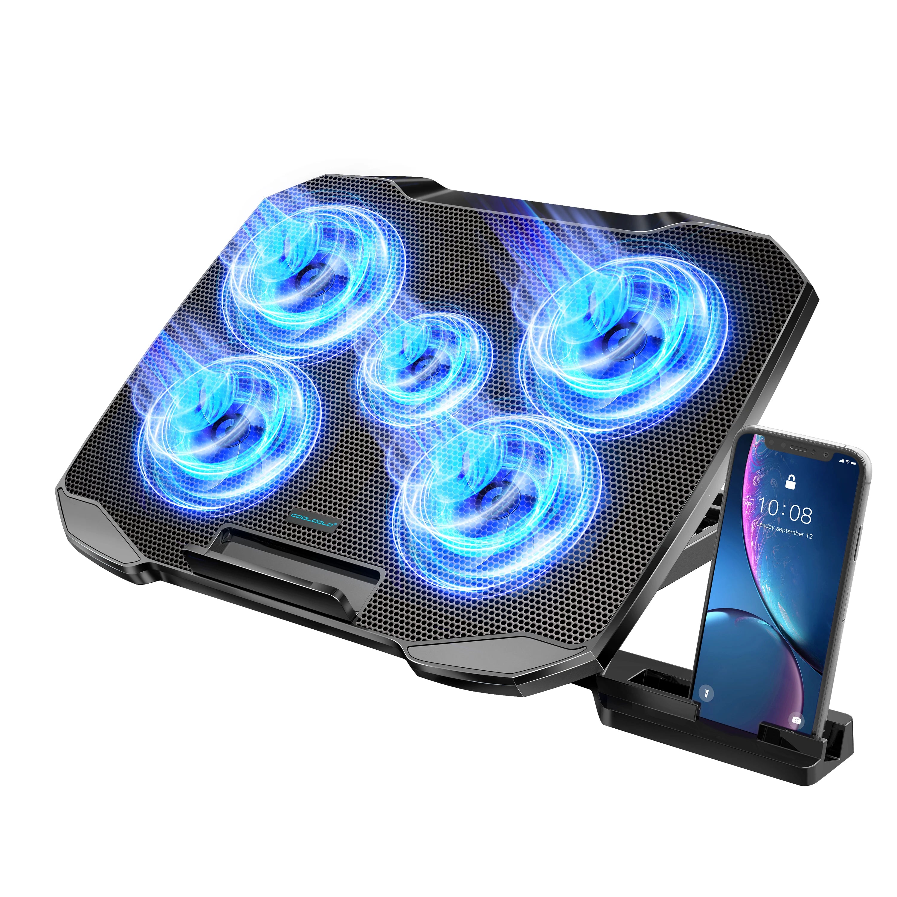 Cooling Pad para Portáteis - Ventoinhas Silenciosas, Altura Ajustável Cooling Pad para Portáteis - Ventoinhas Silenciosas, Altura Ajustável